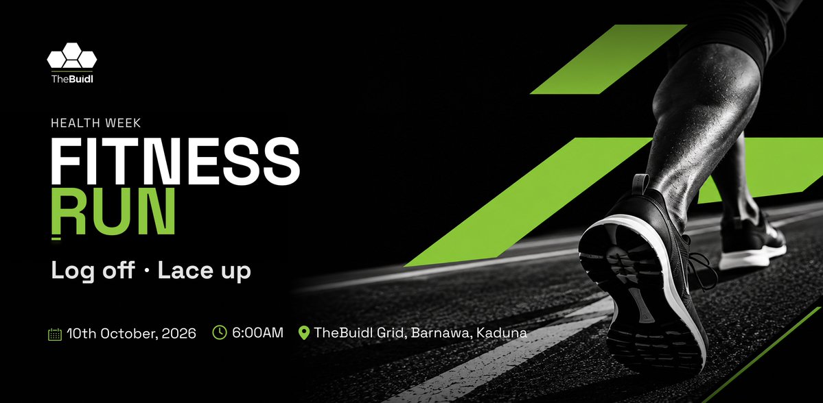 the_buidl's tweet photo. Health Week starts with a little movement. ⚡⚡

On October 10, we’re hitting the road for a fitness run to kick off Health Week at TheBuidl Grid.

Come move, connect, and burn some calories with the community.

Lace up. Let’s run. 🏃🏾‍♀️🏃🏾‍♂️

#TheBuidlGrid #HealthWeek https://t.co/L1fcGIs8Nl