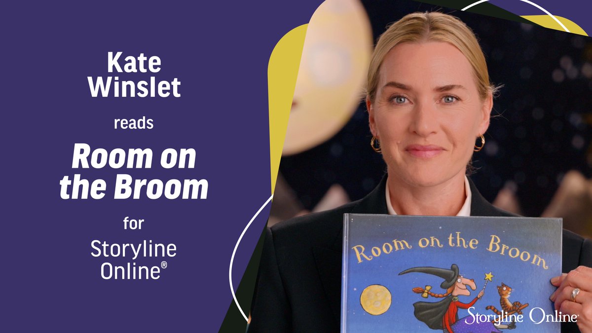 storylineonline's tweet photo. Get ready for spooky season with 'Room on the Broom,' read by Academy Award-winning actor Kate Winslet! 🧙‍♀️🧹🐉

A witch and her friends must outsmart a hungry dragon before their broomstick gives out.

Watch here: https://t.co/iGILM0TRBz https://t.co/SKl1UpVRYU