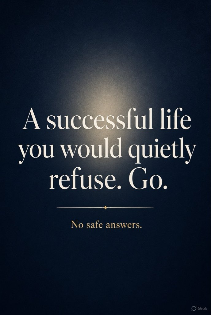 vijayku76116462's tweet photo. A “successful” life you would quietly refuse. Go. https://t.co/fCQiTJOBO6