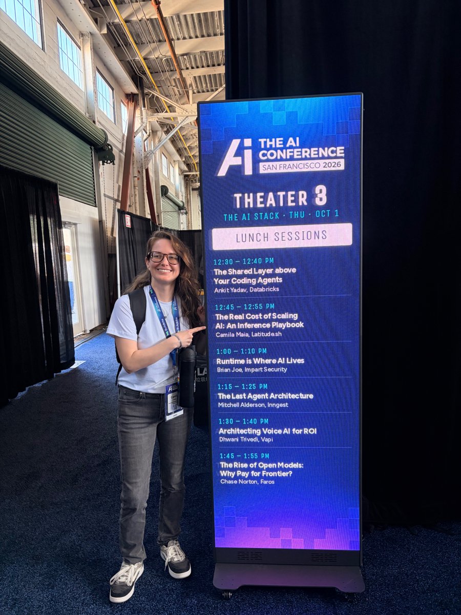 latitudesh's tweet photo. Still thinking about @AIconference  in San Francisco 😎

@cmaiacd took the stage to talk AI infrastructure, and we spent the rest of the event doing what we like most: talking to builders about GPUs, their workloads and what they need to scale faster

Nothing beats building alongside the people actually using the infrastructure

See you at the next one ⚡