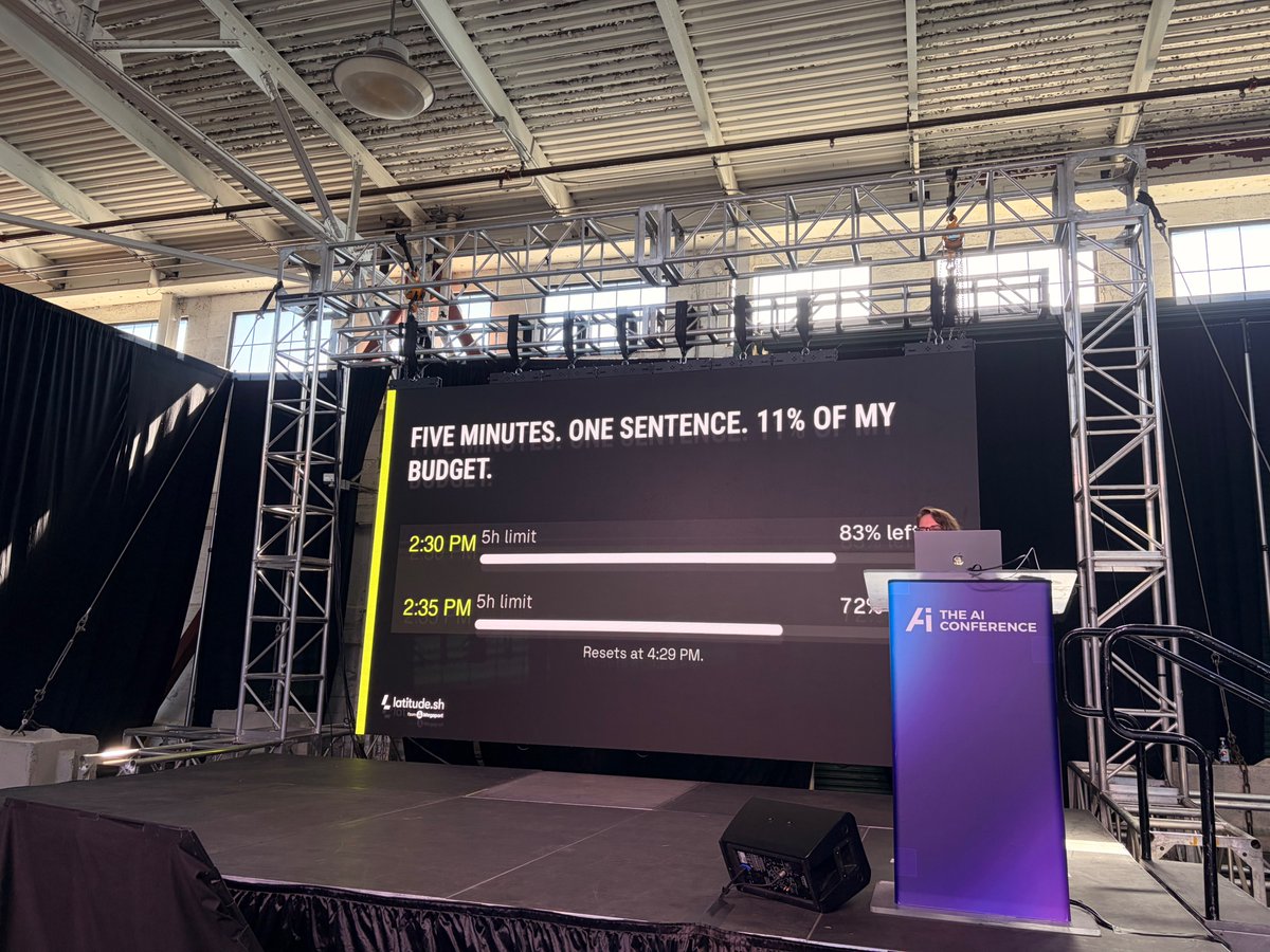 latitudesh's tweet photo. Still thinking about @AIconference  in San Francisco 😎

@cmaiacd took the stage to talk AI infrastructure, and we spent the rest of the event doing what we like most: talking to builders about GPUs, their workloads and what they need to scale faster

Nothing beats building alongside the people actually using the infrastructure

See you at the next one ⚡