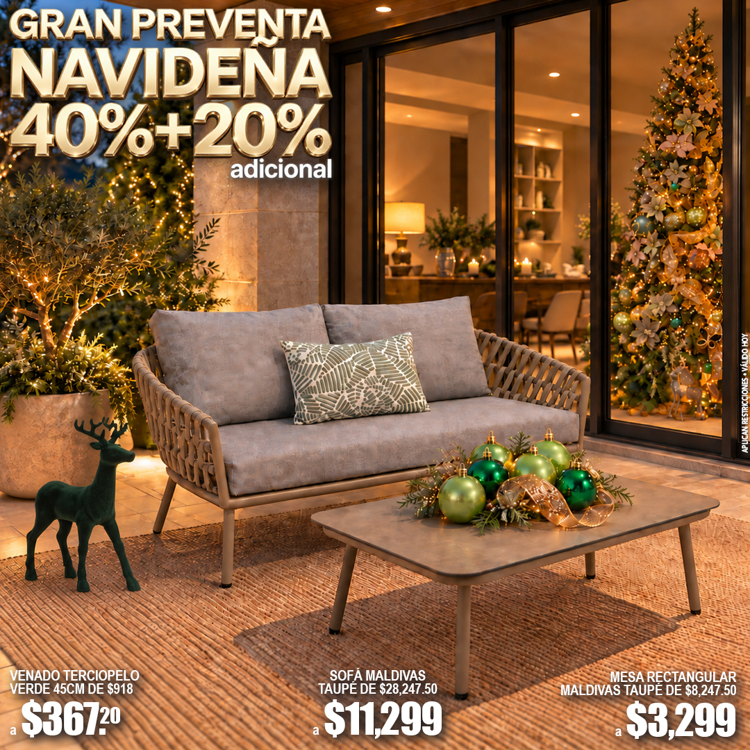 chelsealoft's tweet photo. Integra espacios, extendiendo la decoración Navideña! 😉🎄
#ChelseaLoft #Venado #EsferaVerde #Sofá #Mesa https://t.co/lg8A02bjTf