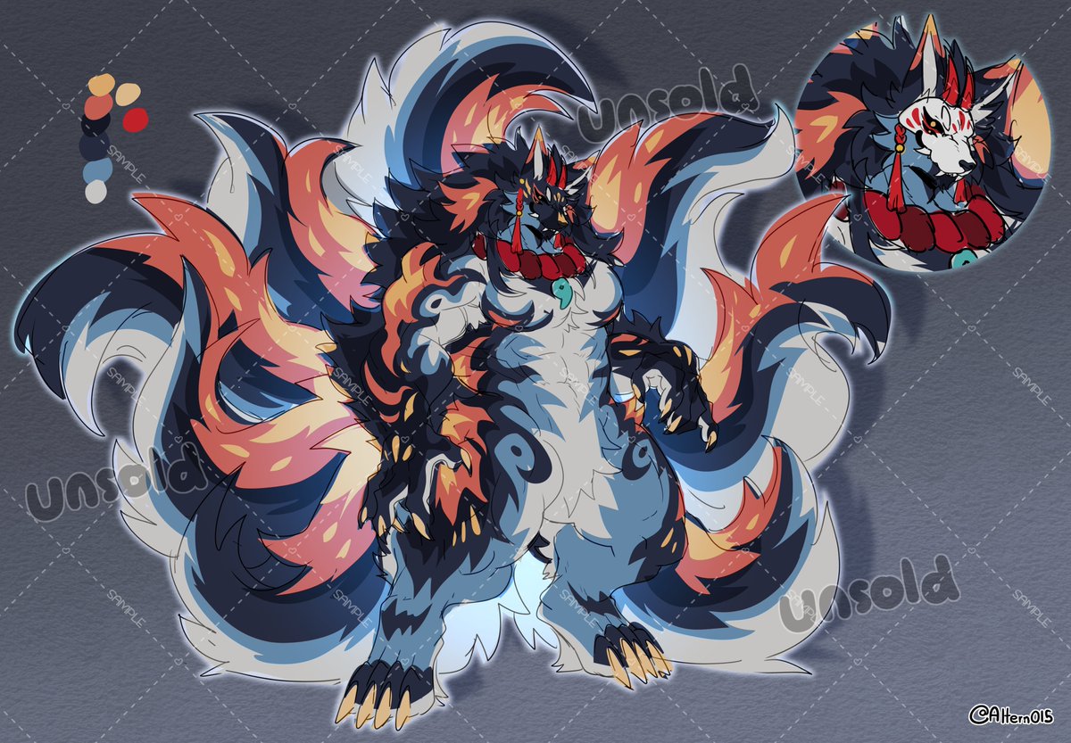 Altern015's tweet photo. Weretober adoptable Day 5 : Kitsune 

Owner will get both mask and maskless versions :3
He got preclaimed on my Telegram channel ! 

If you are interest in future adoptable, please join my Telegram channel ! ( you can find it in my bio 👀 ) https://t.co/XPOBbIEX3w