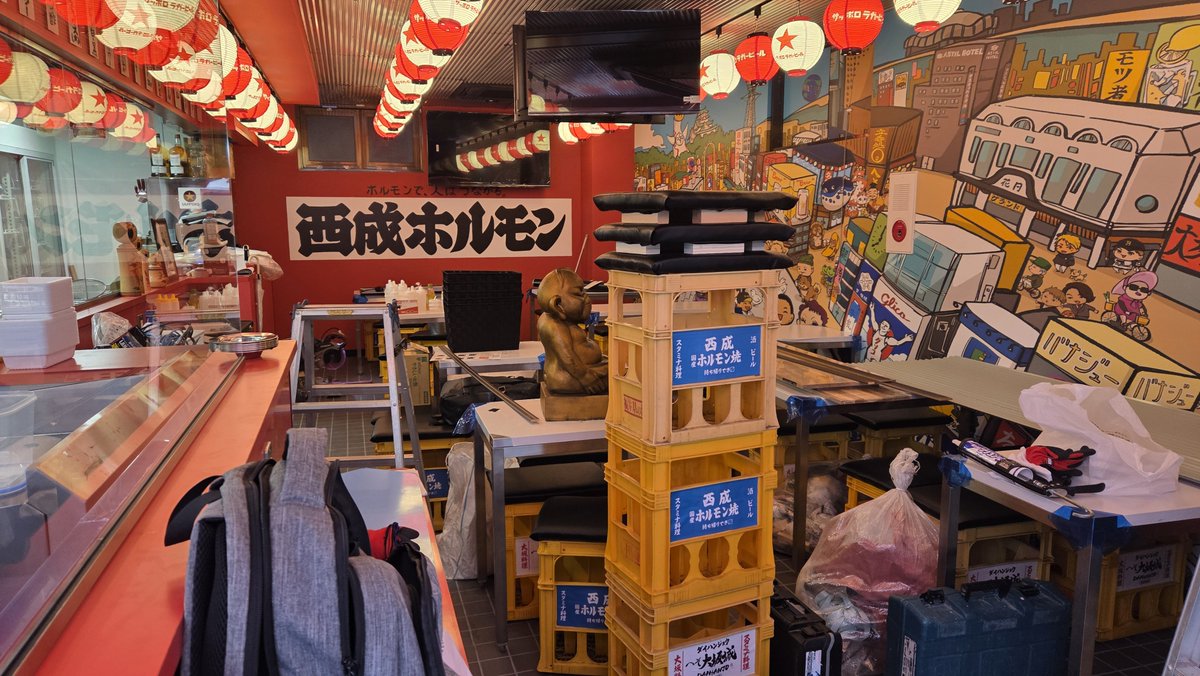 hesogourmet's tweet photo. へそ大坂城錦糸町店
10月8日オープン！

だんだん完成形に近づいて来ました！
レジ設定も微調整のみ😇
これからはひたすら練習😆😆😆

オープンまであと3日！
ホントに間に合う！？ https://t.co/7sYppghXL7