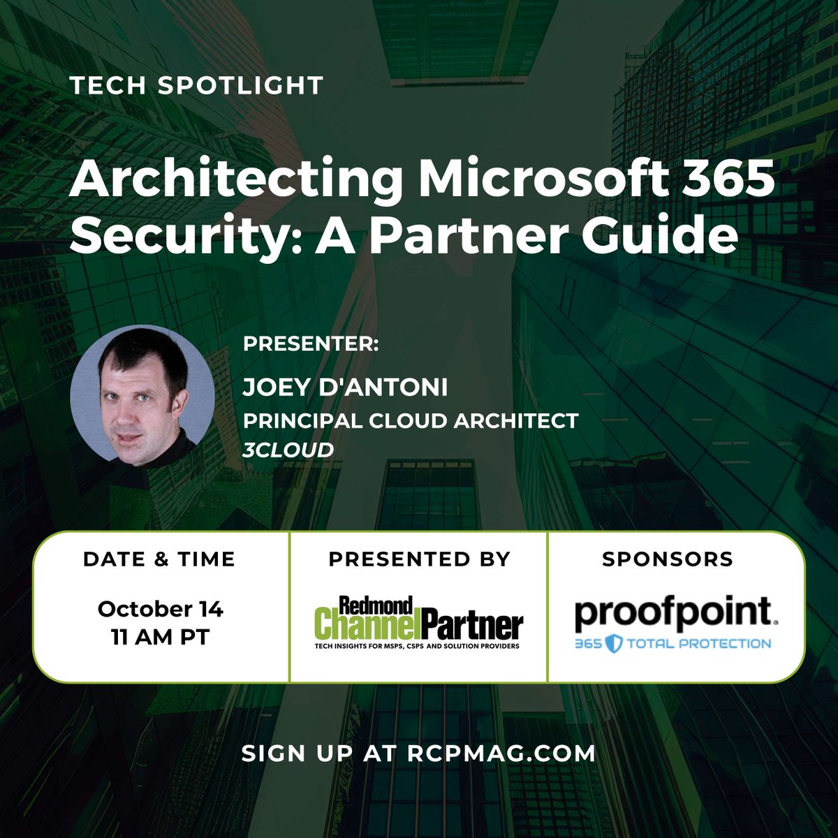 RedmondPartner's tweet photo. Microsoft 365 security gaps can create customer risk and partner opportunities.

Join us, sponsor @proofpoint and expert @jdanton on Oct. 14 for this FREE Tech Spotlight event on building a repeatable Zero Trust security blueprint.

Register now: https://t.co/sgeqcWIclw

#MS365 https://t.co/ZXhy1dDiRk