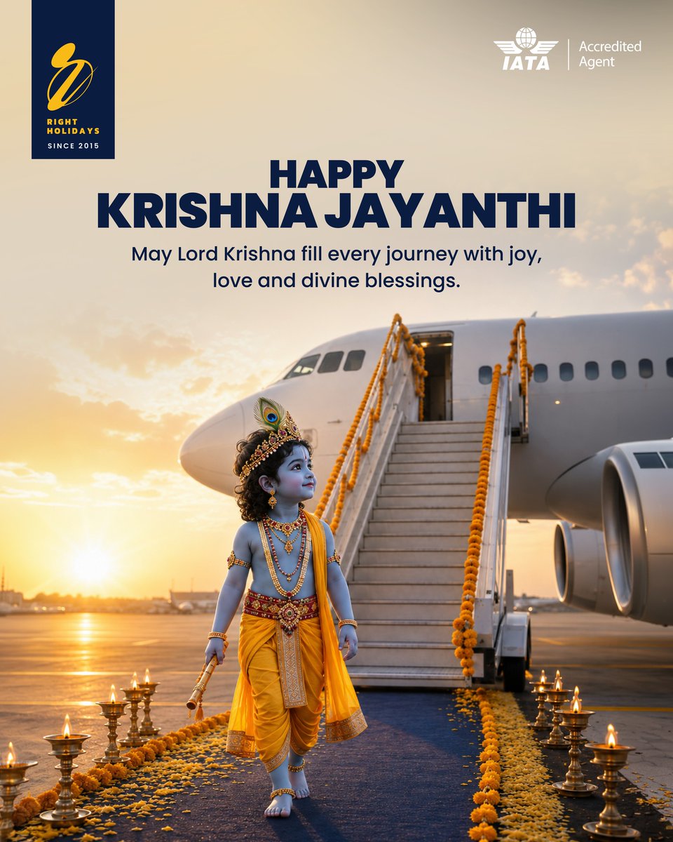 017Mcr's tweet photo. May Lord Krishna bless every journey with happiness, peace, and cherished memories. This Krishna Jayanthi, may your heart be filled with devotion and your path lead to beautiful new destinations. Wishing you a joyful, blessed celebration. https://t.co/UTinOalI1Z