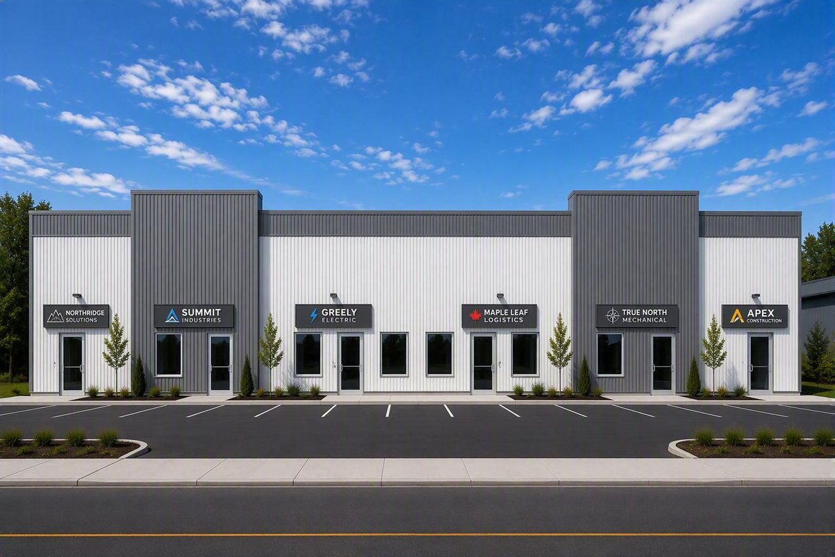 CHRealty's tweet photo. JUST LISTED | $6.9M
1386–1394 Greely Lane, Ottawa
New industrial construction: approx. 13,600 sq. ft., 4 units, 16-ft clear height and 600V/3-phase power.
Details: 613-799-9249
Chris Hilliard Realty Inc., Brokerage https://t.co/gsrOmrZ8tl