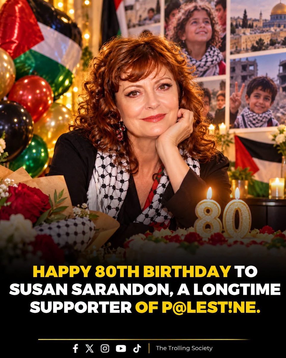 abuadulrahman82's tweet photo. Happy birthday Susan
You are a fantastic actress
A gorgeous person 
and a great human being https://t.co/RmyXjYVRgJ