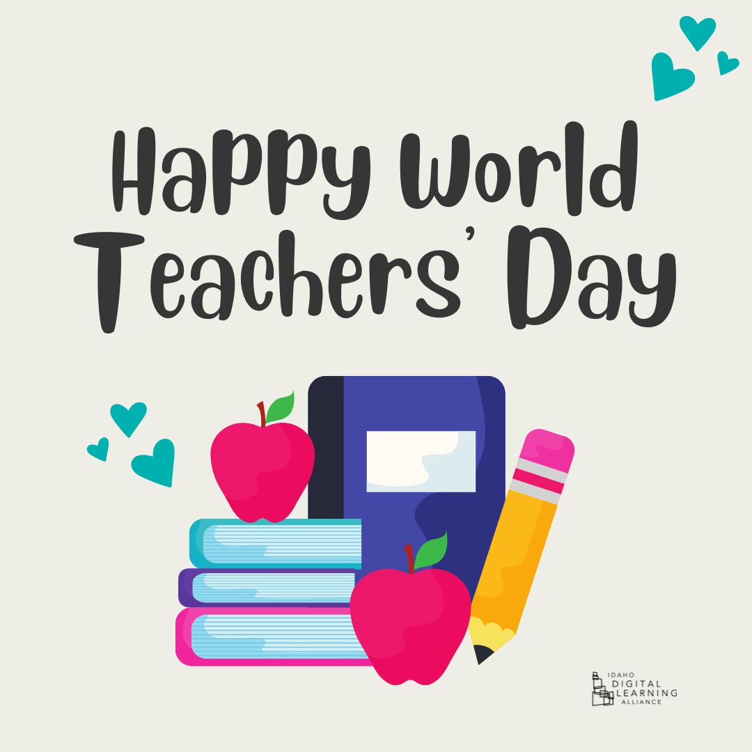 IDigLearning's tweet photo. Great teachers make a lasting impact, even when the classroom is virtual. 💻💚
On World Teachers’ Day, we’re grateful for our IDLA teachers and the dedication they bring to supporting students across Idaho.

#IDLA #iDigLearning #WorldTeachersDay #IdahoTeachers #OnlineLearning https://t.co/GOZBQuYmhj