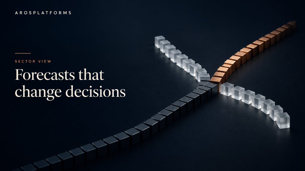 arosplatforms's tweet photo. A demand forecast is only as useful as the decision it changes.

Most planning teams have a forecast. What they lack is a fast way to turn a demand shift into a re-plan across inventory, production and distribution.

When we build demand and supply planning AI, we design it in three layers:
- Sensing: models that blend order history with promotions, weather, point-of-sale data and supplier lead times
- Reasoning: agents that turn a forecast change into options, such as rebalancing stock between DCs, pulling a production run forward or expediting a lane, each with its cost and service impact
- Execution: approved actions written back to the ERP and planning system, with the planner in control of every change

Planners stop reconciling spreadsheets and start choosing scenarios.

What we design to measure: SKU-location forecast accuracy, forecast value added over the current baseline, inventory turns, and how fast the team responds to a demand shock.

The takeaway: the value is not a better number. It is a faster, better decision downstream of it.

#SupplyChain #EnterpriseAI