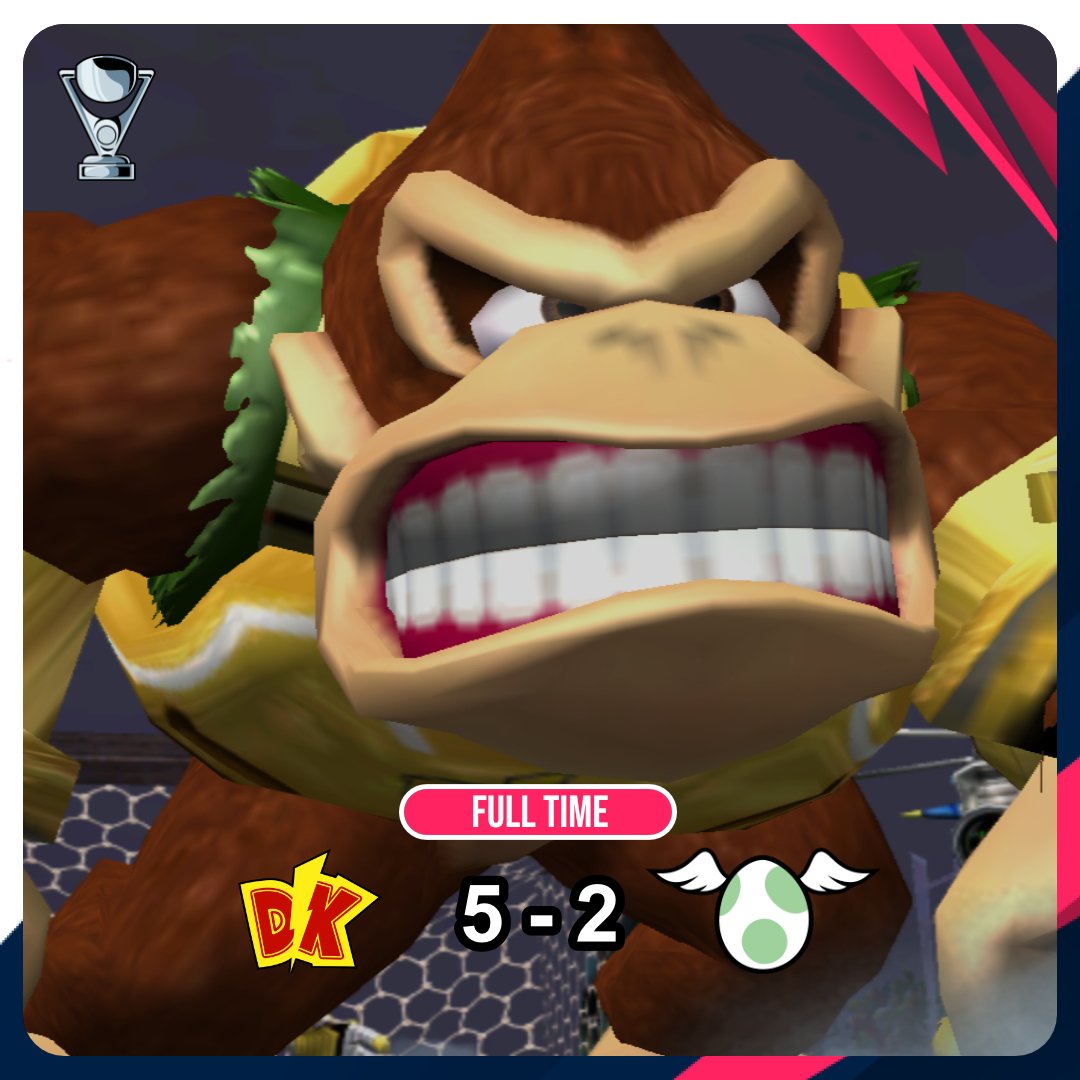 MSC_SuperLeague's tweet photo. Donkey Kong and Mario each take the victory and both move on to the next stage!
Yoshi will have to wait and see if 3 points is enough to send the team to Quarter-finals...
#Supercup #MarioStrikers #Tournament https://t.co/3roiF2nNhA