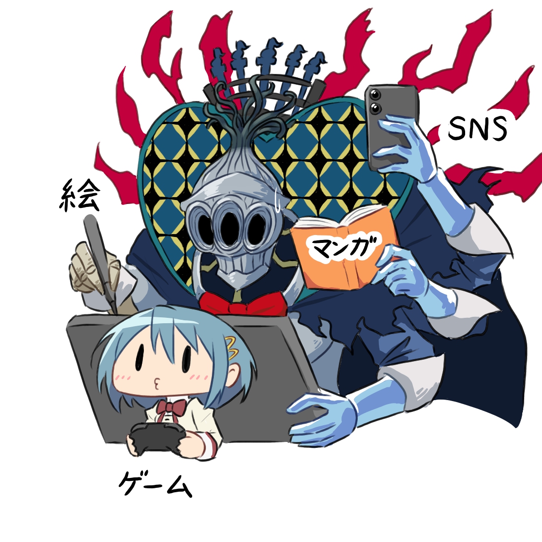 modeler3622's tweet photo. やりたいこと多すぎて美樹さやかになりたいという絵 https://t.co/ToGIRxQ7wm