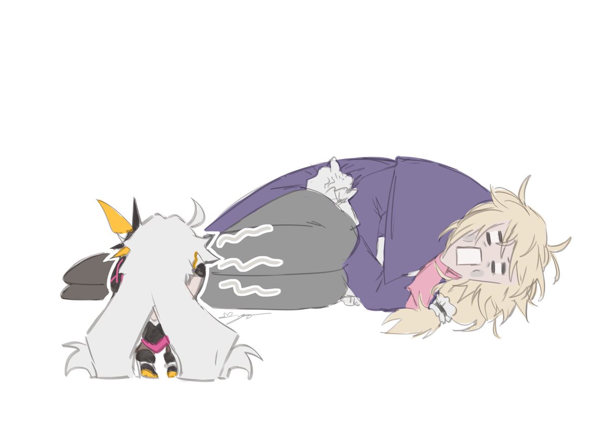 Cloud_yaa's tweet photo. HOVTOBER day 5: projecting period pain on otto https://t.co/sYZ0FyMFDi