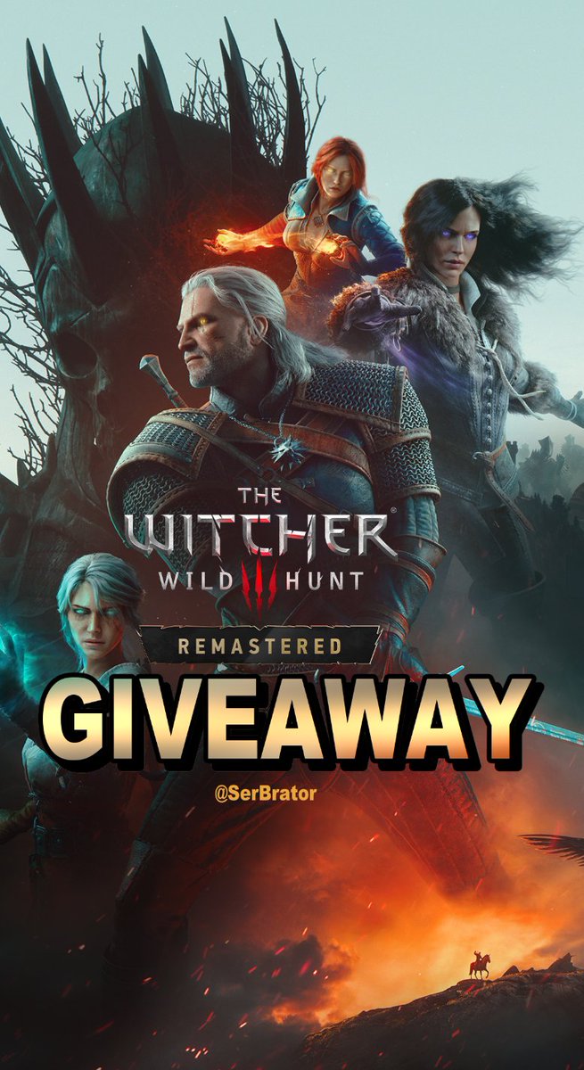 SERBrator's tweet photo. Giving away The Witcher 3 Wild Hunt - Remastered. Again! 

Rules to enter below:

☑️ Be following SerBrator &amp; @mirellemist 

🔁 &amp; Like.

⬇️Say if you're team Triss or team Yennefer or other.

Winner announced Thursday by Mirelle. https://t.co/0SSBTdzKHe