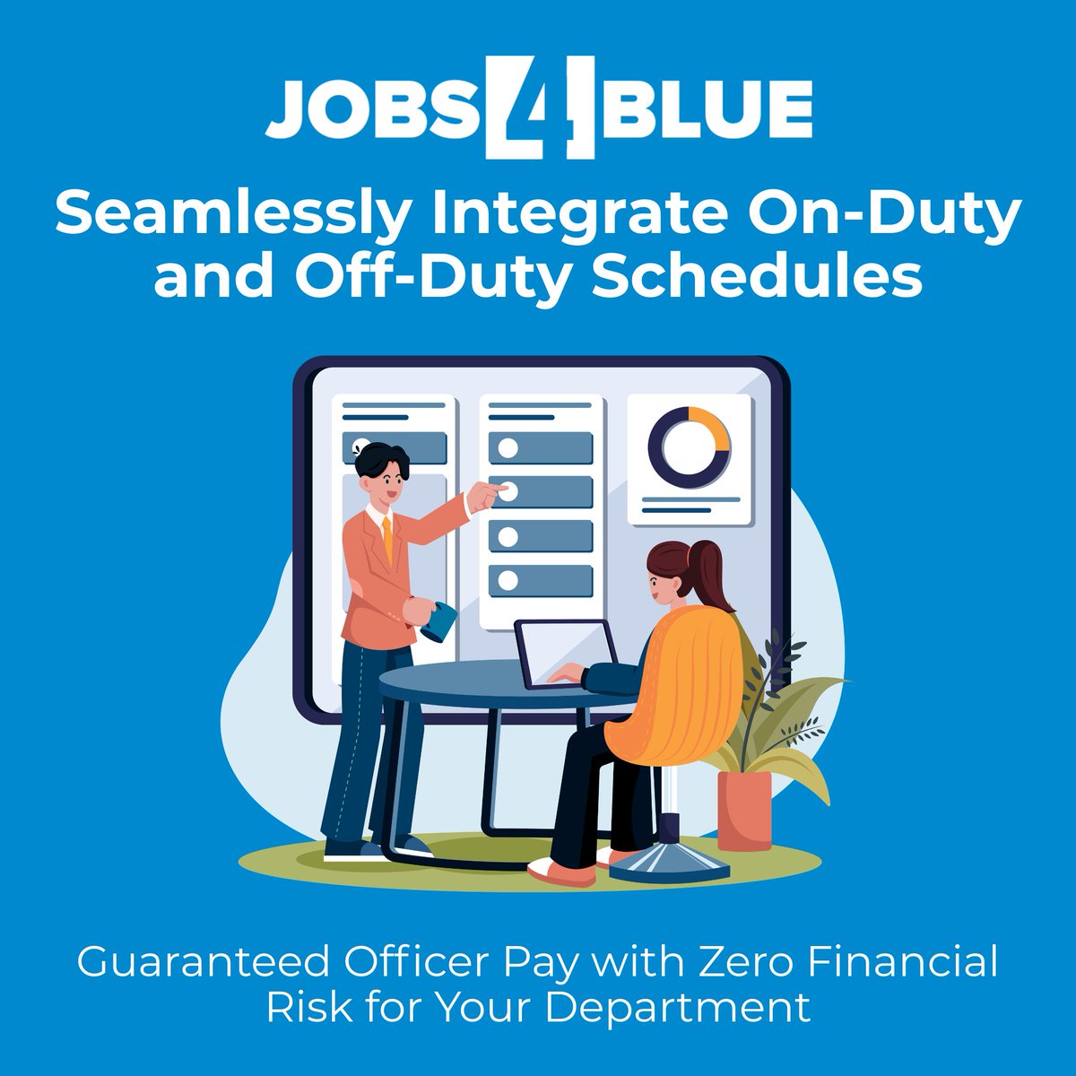 Jobs4Blue's tweet photo. Say goodbye to scheduling conflicts! Jobs4Blue integrates seamlessly with POSS (Police Officer Scheduling System) to keep your shifts and assignments organized. Avoid burnout and double-booking. Discover how we can sync your department's calendar! https://t.co/bPaqXeYgZj