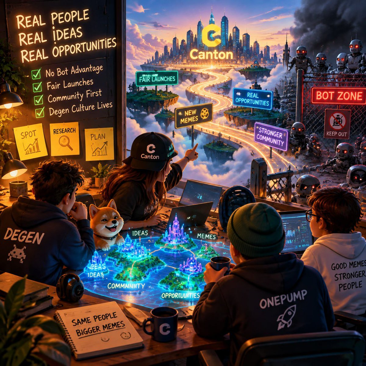 0Xos333's tweet photo. The next big meme won’t be discovered by a bot farm.
It will be found by people who research, believe, and move with conviction. Canton gives the community a better path forward. 🌱
@RanA30777 take a look at this.
#Canton #OnePump #Web3 https://t.co/d3qCNBCDLg