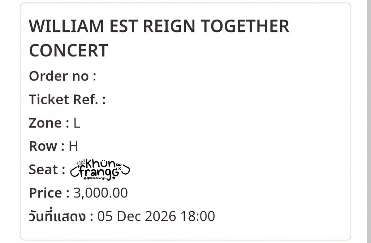 kolyaniex_'s tweet photo. WTS / ขาย

☆05 Dec,Sat
บัตร 3000 Zone : L Row : H
ปล่อย : 3300
ดอยข้างกลาง

*นัดรับf2f เซนลาดไปแลกบัตรด้วยกันได้ค่ะ1/11 หรือหลังจากนั้น

🤍มัดจำครึ่งนึงกันเท หรือตามที่โอเคทั้ง2 อีกครึ่งจ่ายต่อหน้าวันแลกบัตร 

แลกคอนแทคได้ไม่มีประวัติโกง มาคุยต่อรองก่อนได้ค่ะ

#WilliamEstConcert https://t.co/NcV9Eru52S