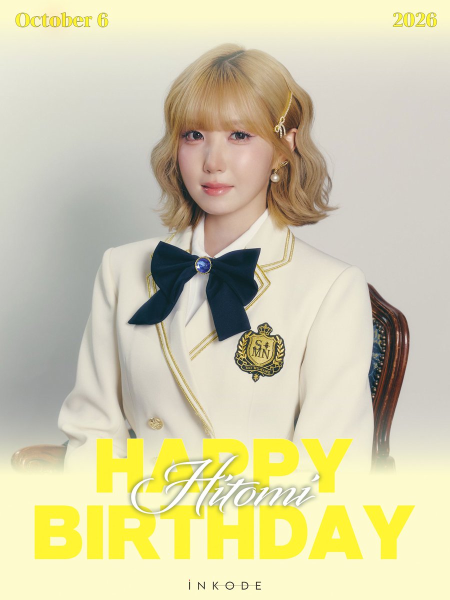 inkodeofficial's tweet photo. 🎂 HAPPY BIRTHDAY HITOMI

세이마이네임 히토미의 생일을 축하합니다 🎉
많은 사랑과 축하 부탁드립니다💛

#HITOMI #히토미 
#SAYMYNAME #세이마이네임
#HAPPY_HITOMI_DAY https://t.co/FeEgynQDXs