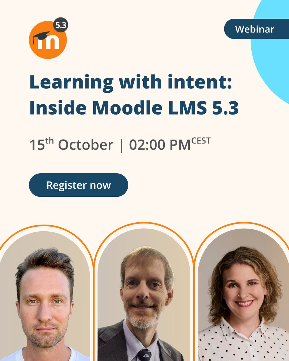 moodle's tweet photo. Want to know what Moodle LMS 5.3 will mean for your learners? Join us for a live walkthrough!

Register now:
https://t.co/zSDa85k3ne https://t.co/Oo0vJBsH24