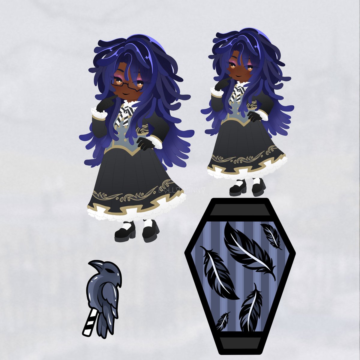 DollyMinny's tweet photo. Attention, the goddess is passing through, show some proper respect!!! <33

@deerestlovers's OC! <333

#twistedwonderland #twst #chibi #candy https://t.co/q8mF2X1MBR