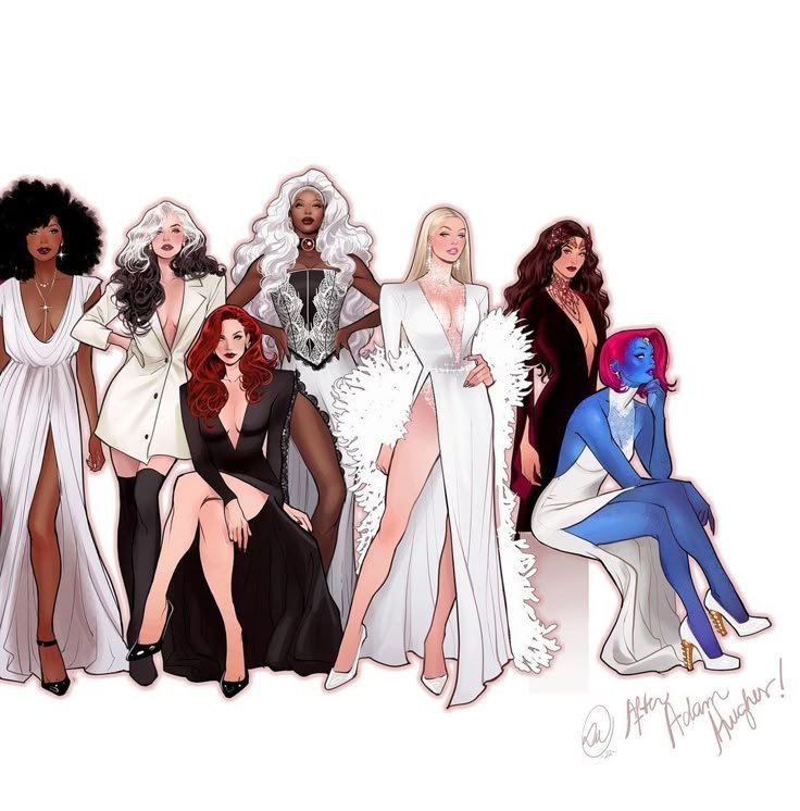 House0fstrange's tweet photo. marvel's iconic women by lucas werneck https://t.co/E0Rwv3uIJP