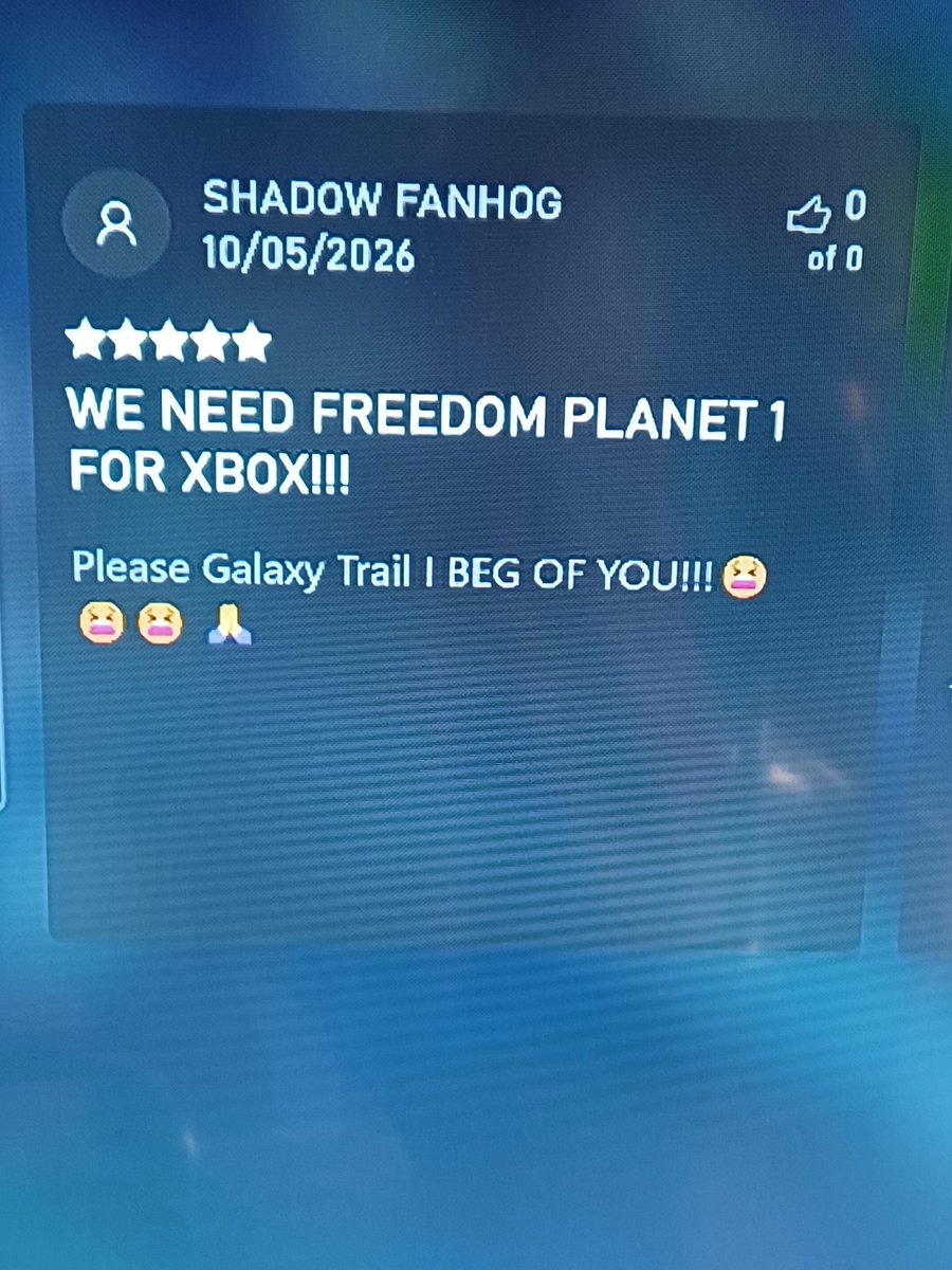 ChaosControl74's tweet photo. @galaxytrail @XBOX #freedomplanet
#xbox #messages
I Hope you get my Xbox Rating Message Galaxy Trail. https://t.co/xsdER3dUed