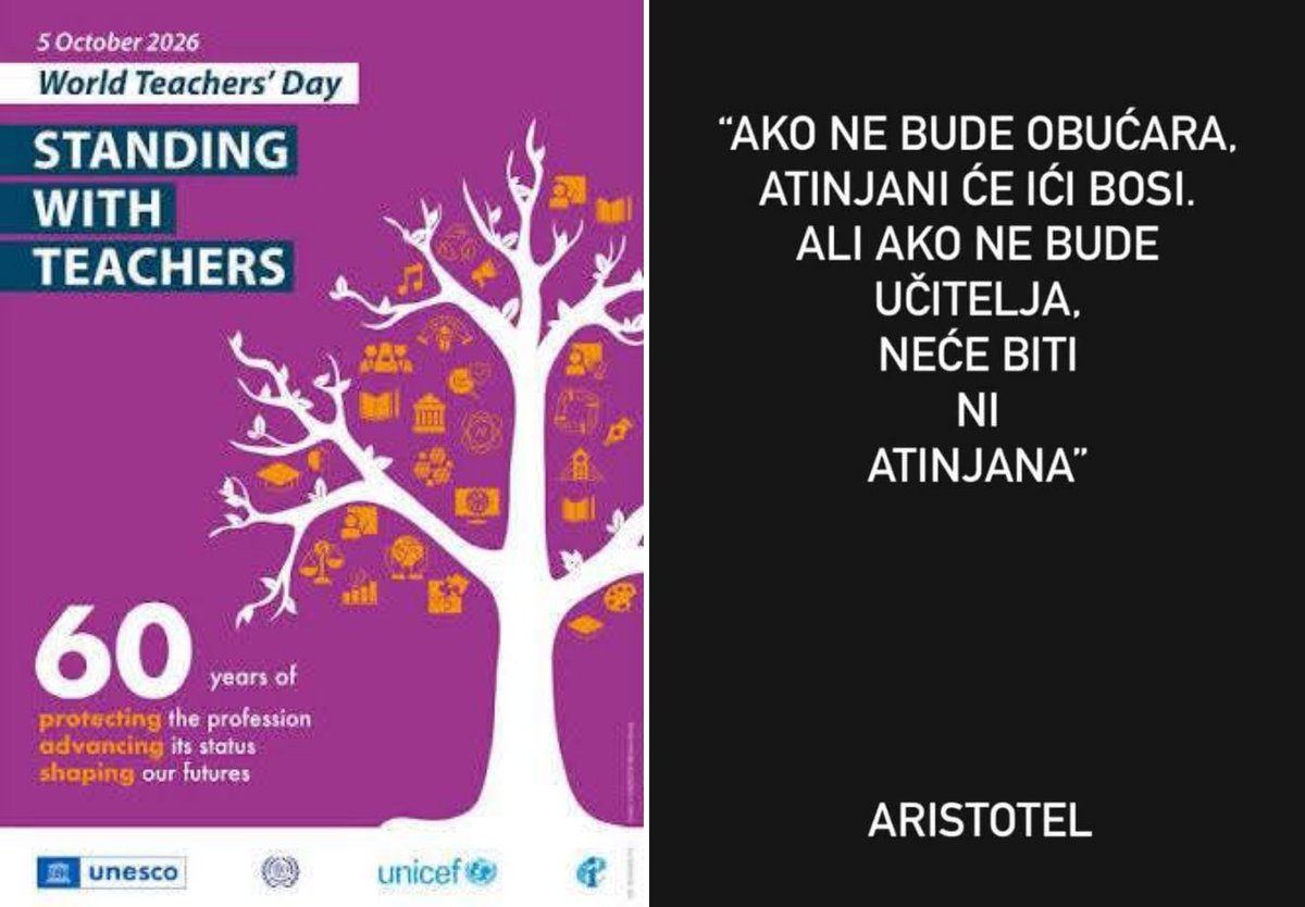 MCopic's tweet photo. 5.oktobar
Svetski dan učitelja https://t.co/WMptHHFRFu