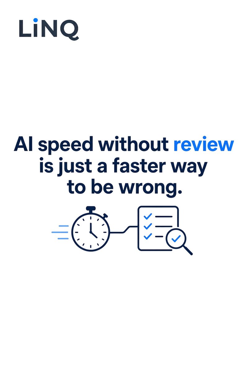AIFinanceExec's tweet photo. AI made modeling faster. The new job is review.

Vendors sell the speed. They rarely sell the checking.

The honest math is not hours saved. It is hours moved. Put a named human on the gate before anything ships. https://t.co/IXAajivbCU