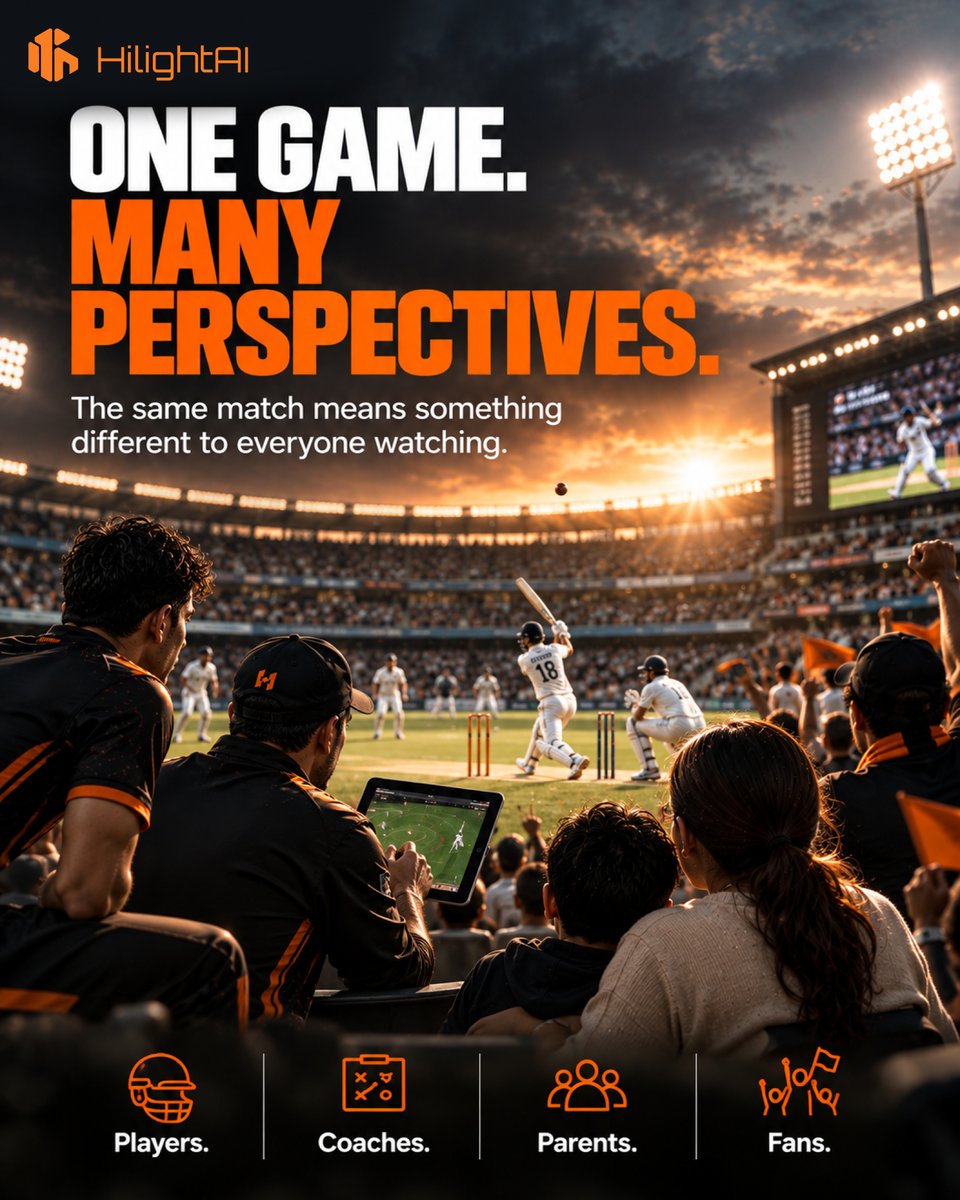 HiLight_AI's tweet photo. One Game. Many Perspectives. See Every Moment Differently with HiLightAI.

👉 Follow HiLightAI and discover a smarter way to experience sports.

#HiLightAI #SportsAI #AIinSports #SportsAnalytics #SportsVideoAnalysis #CricketAnalytics #PlayerPerformance #GameInsights #Sports https://t.co/Ry7NINbLz0