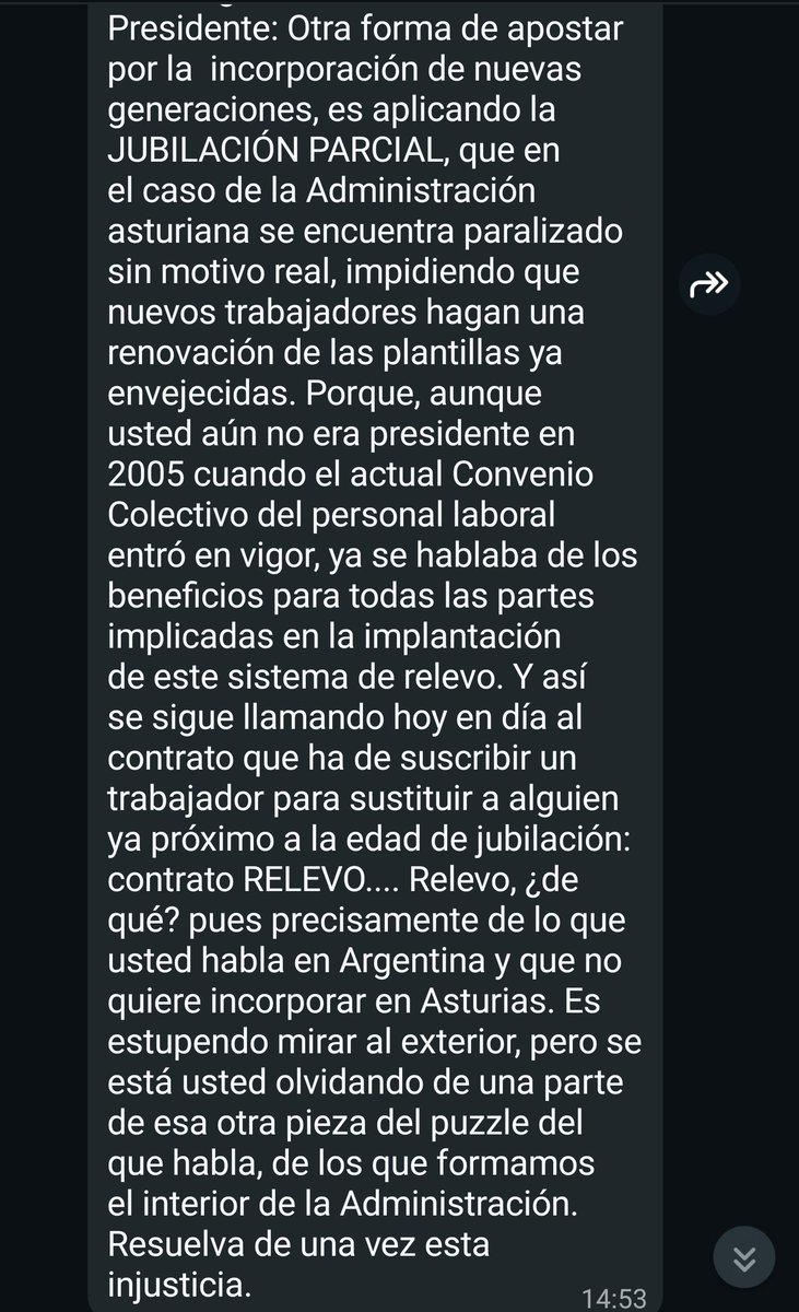 JubilacParcial's tweet photo. El Presidente del Gobierno de #Asturias habla en Argentina de incorporar nuevas generaciones. Esta es la contestación @GobAsturias @AdrianBarbon https://t.co/LJzTJhFV0p