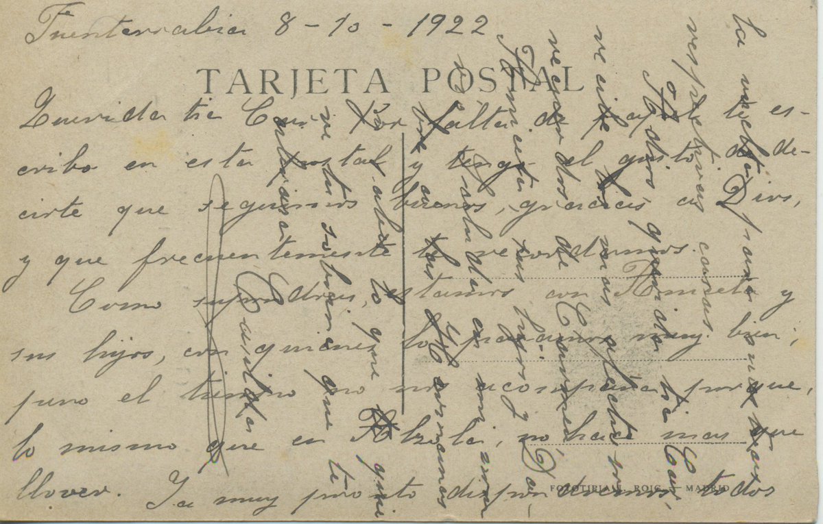 BasqueWater's tweet photo. #TalDíaComoHoy de 1922, se enviaba esta postal con la imagen de la Fuente del Manantial de Alzola, que esconde un auténtico galimatías: una escritura cruzada. ✍️
¿Eres capaz de descifrarla o conoces a alguien que pueda hacerlo? 🔍 
#TBT #HistoriasdelBalneario #Alzola250Años https://t.co/6bU8m9QXXD
