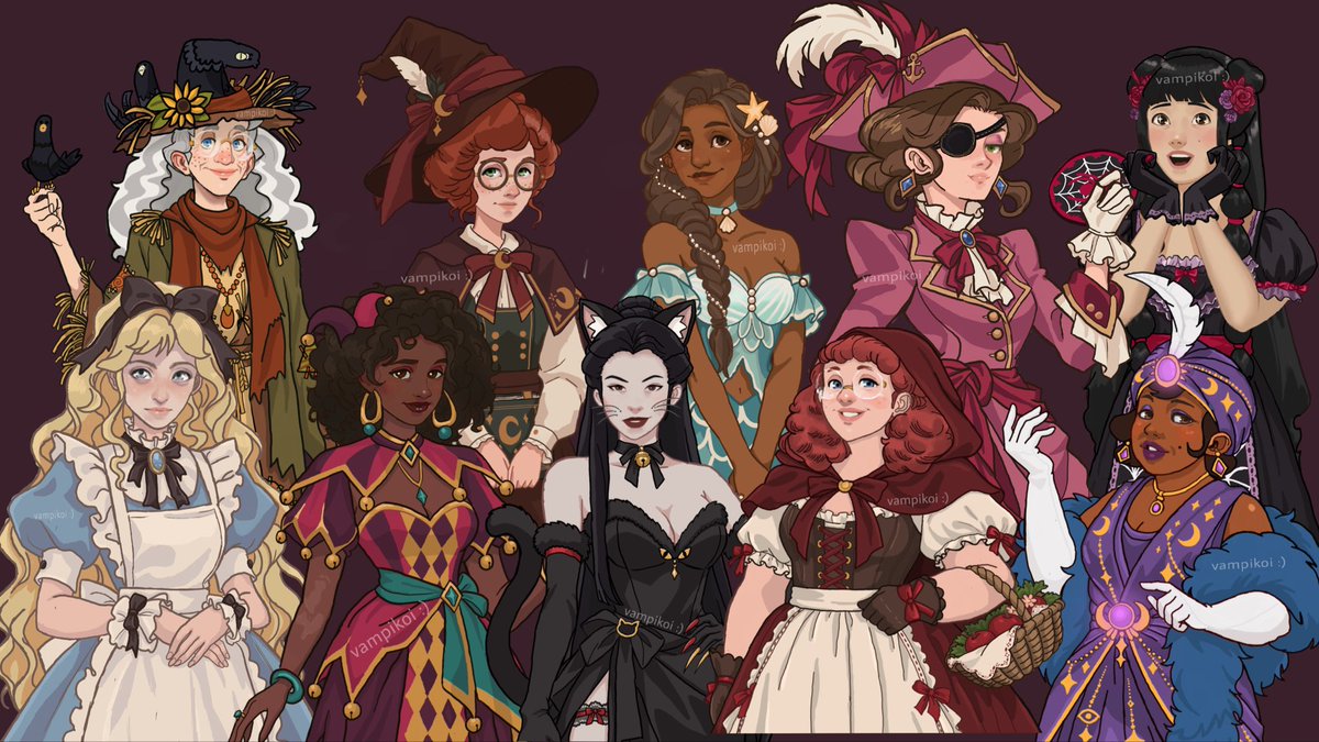 vampikoi's tweet photo. my upcoming mod on #dressmaker will feature custom sprites for every character and new halloween themed commissions and a new themed shop background ❤️ stay tuned for more ~ planned release oct 10 https://t.co/biAbRwopfq