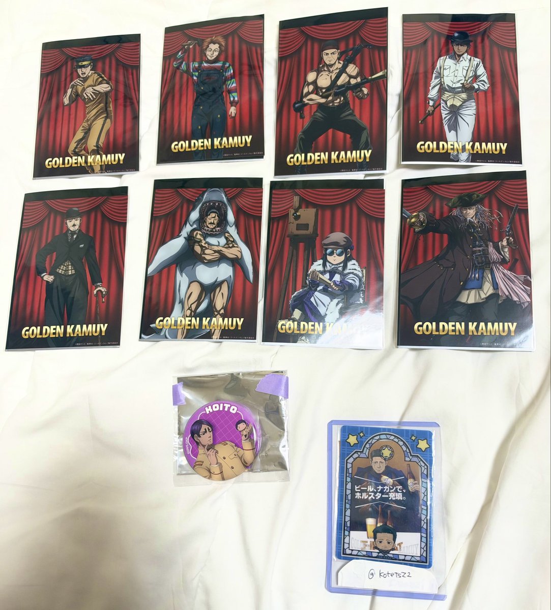 kotetsZ2's tweet photo. 【交換・譲渡】ゴールデンカムイ 金カム ゴカム ブロマイド

譲：杉元 宇佐美 月島 鯉登 白石 牛山 アシㇼパ 土方
求：同異種 菊田杢太郎or 300円＋送料

郵送希望、譲渡の場合はPayPayでのお支払い。
検索からでもお気軽にお声がけください .•* https://t.co/9yNfaQMmae