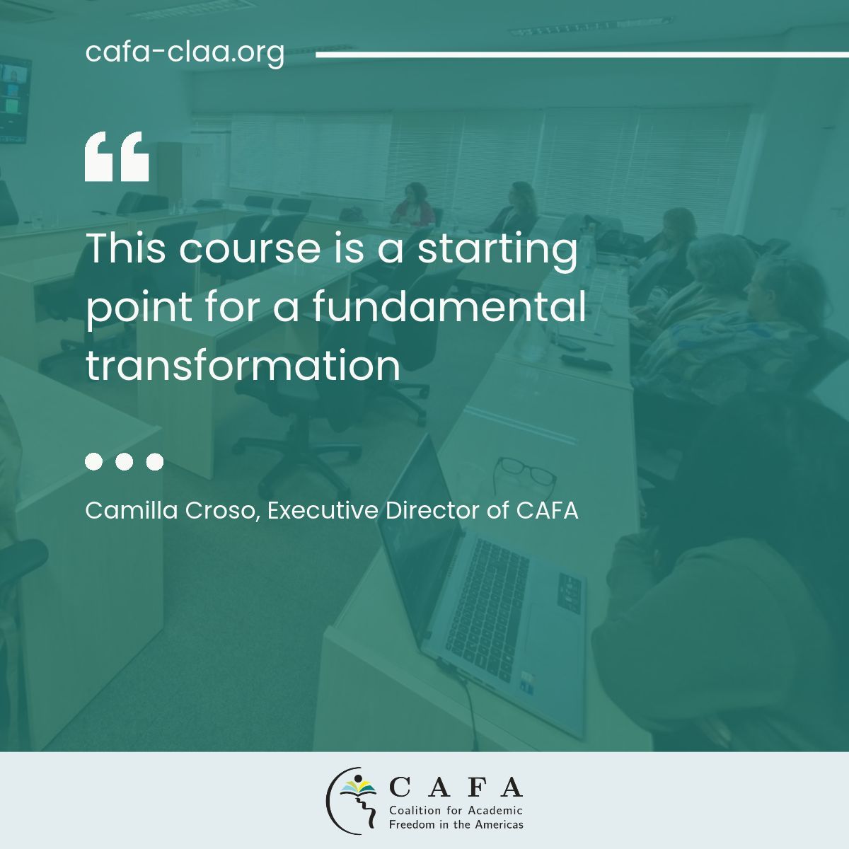 CafaClaa's tweet photo. Academic freedom also means protecting educators at risk.

For four months, CAFA and desco brought together 8 institutional teams from Brazil, Chile, Colombia, El Salvador and Mexico to address gender-based violence in higher education.

👉https://t.co/AbathYKbLJ 

#CAFA https://t.co/nwGhbw2GFh