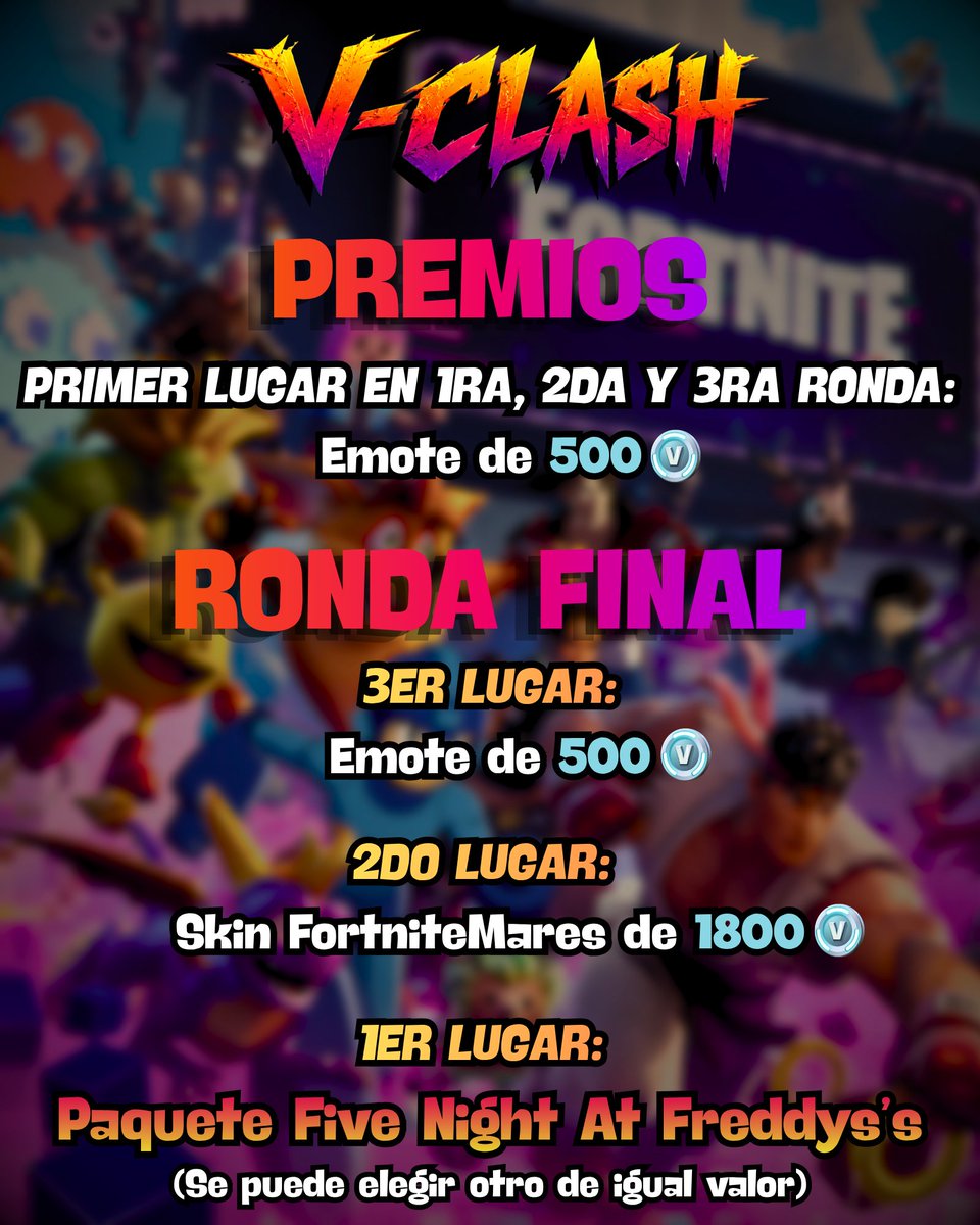 DpxKingVT's tweet photo. ¡ TORNEO DE #FORTNITE !
El ganador de 4 rondas se llevará el paquete de #FNAF
(U otro a elección de igual valor)

Formulario en comentarios, sera el Martes 13 de Octubre 

Mas de 5k pavos en premios 🎉

♥ y 🔁 se agradecen demasiado ^^

#VTuberEs #Vtuber #FortniteTorneo #FortniteMares