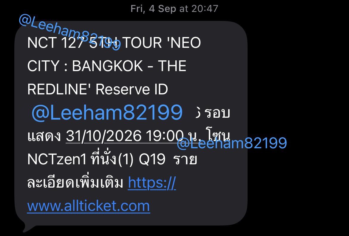 LeeHam82199's tweet photo. ปล่อยบัตรคอนวันเสาร์ที่ 31/10 ค่ะ
บัตรเราเอง🥹

🎫 NCTzen1 ที่นั่งคิว Q19
💵 7,500 บาท
🤝🏻 ไม่มีมัดจำ นัดรับชนมือได้เลยค่ะ
(รบกวนขอเป็นแนวรถไฟฟ้านะคะ)

สนใจ DM ขอหลักฐานเพิ่มเติมได้เลยค่ะ

#THE_REDLINE_BANGKOK 
#NCT127_5TH_NEOCITY #NCT127 
#NCT127_5TH_NEOCITY_BANGKOK_THE_REDLINE https://t.co/VmhNBgvYzH