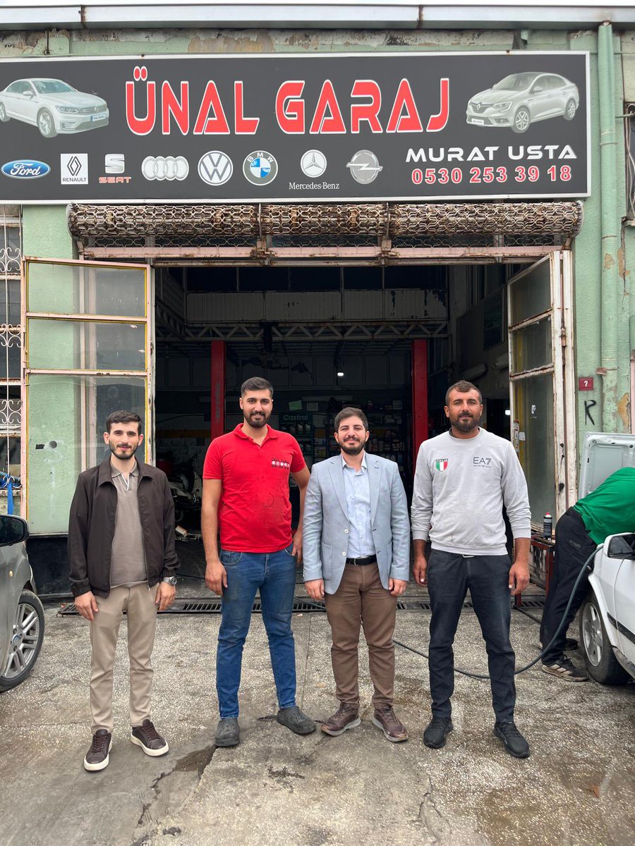 akgencadiyaman's tweet photo. 📍 Küçük Sanayi Sitesi

İl Gençlik Kolları Başkanımız Av. Hasan Ünsal, Gençlik Kolları Başkan Yardımcımız Furkan Akın Ekinci ve Yönetim Kurulu Üyemiz Baran Cihan Tunç ile birlikte genç esnaflarımızı ziyaret ettik.

🔧 SRC Garaj Oto Tamir & Bakım – Sinan Sürücü
🔧 Ünal Garaj Oto Tamir & Bakım – Murat Ünal
🔧 Öz Efe Otomotiv – Ali Yeter

Genç esnaflarımızla sohbet ederek talep ve önerilerini dinledik. Misafirperverlikleri ve samimi sohbetleri için teşekkür ediyor, hayırlı ve bereketli kazançlar diliyoruz. 🤝
@avhasanunsal @avyusufibis 
#AKParti #AKGençlik #AKGençAdıyaman #Adıyaman #GençEsnaf #GençsinÖndeYürü