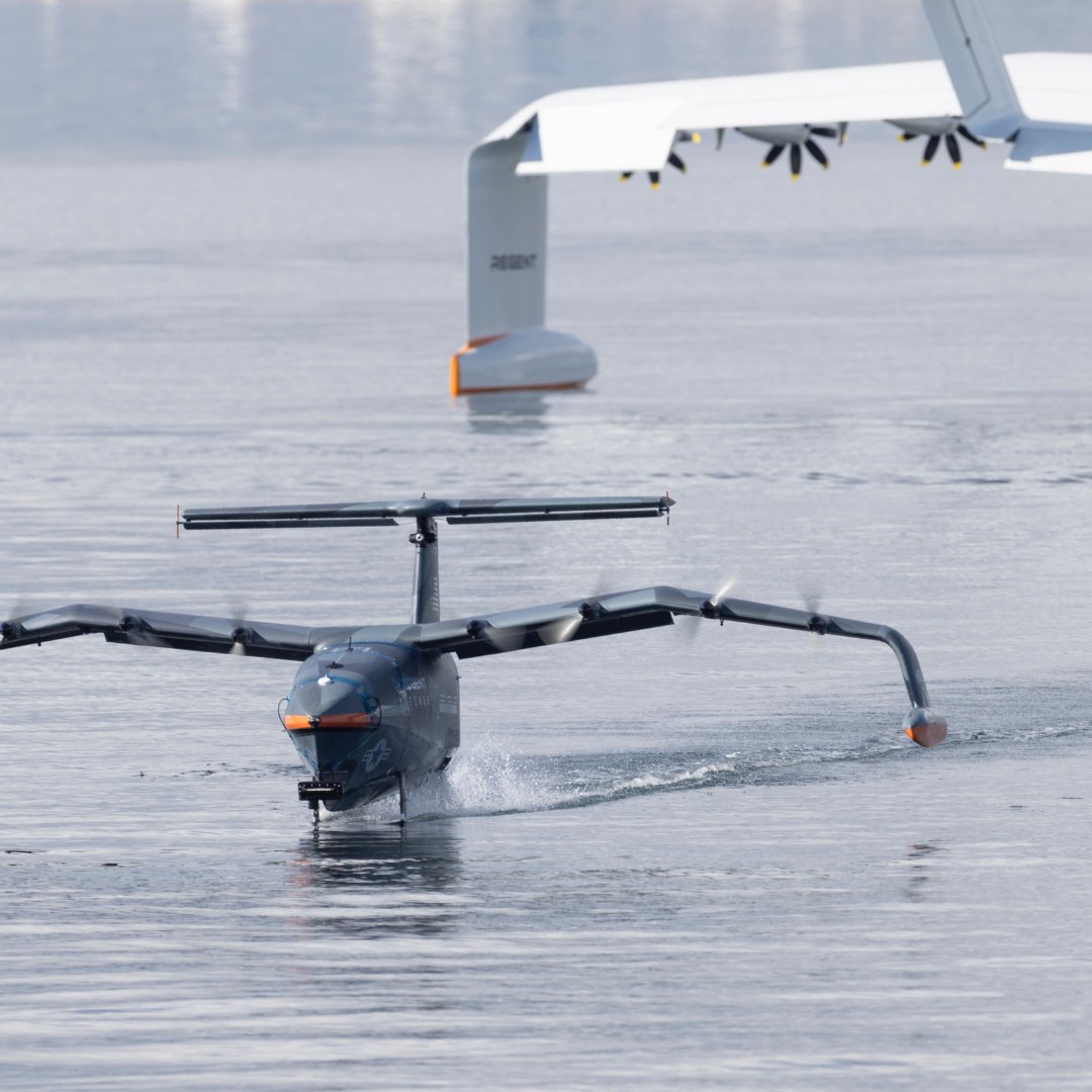regentcraft's tweet photo. Flight Five of our Viceroy Seaglider prototype took place in front of our biggest audience yet.

Last week, we welcomed more than 600 investors, customers, government and defense leaders, and journalists aboard ferries on Narragansett Bay, and showed Squire and Viceroy prototypes float, foil, and fly. Proud of the crew who pulled it off, and thankful for the support from our guests.

The Seaglider network is growing, and we're just getting started - on to production!