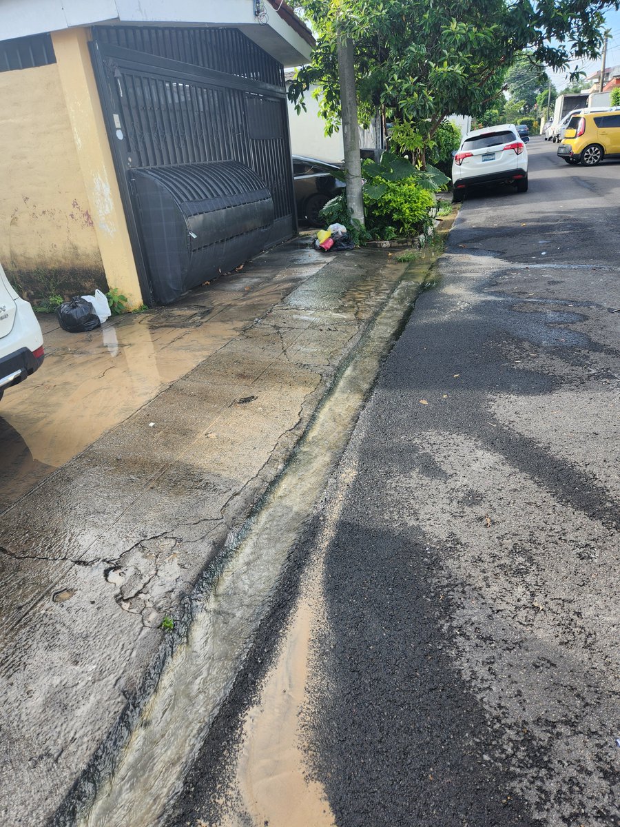 romeozelaya's tweet photo. @ANDASV  reportr una fuga de agua potable. Residencial.San Luis, calle #2 , Pje 1, San Salvador. Justo afuera de Aptos #11 y #12. https://t.co/4jcOeIcj31