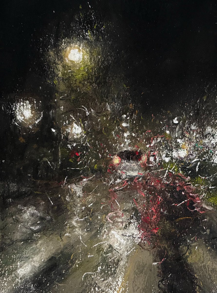miya_pastel1's tweet photo. パステルで描いた雨光 https://t.co/njKUB7PQEn