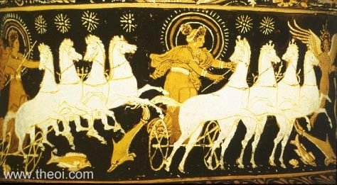 Asher_f0x's tweet photo. E espero q saibam q Lúcifer, antes de ser demonizado pelo cristianismo, era o filho da deusa Aurora (Eos) e do deus Astraeus, sendo o equivalente romano de Eosphoros/Phosphoros.

Neste vaso, Eosphoros está na direita guiando Helios e Eos. Ele é um jovem alado com aureóla. https://t.co/UAtBVsaJsz