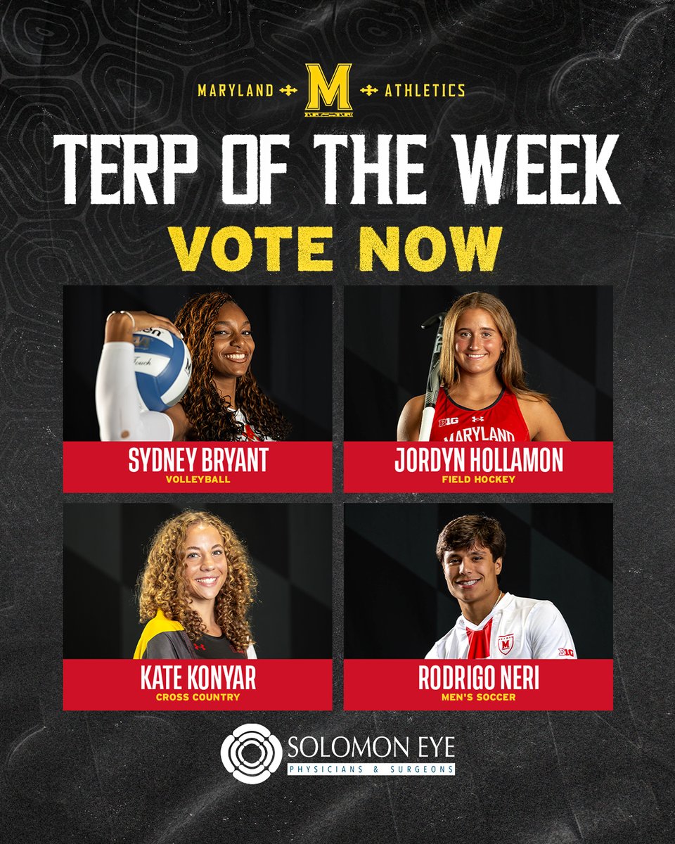 umterps's tweet photo. Vote for this week’s Solomon Eye Terp of the Week! 🐢  

🗳️ https://t.co/84R5WNsMmV https://t.co/PbO8VUTK6C