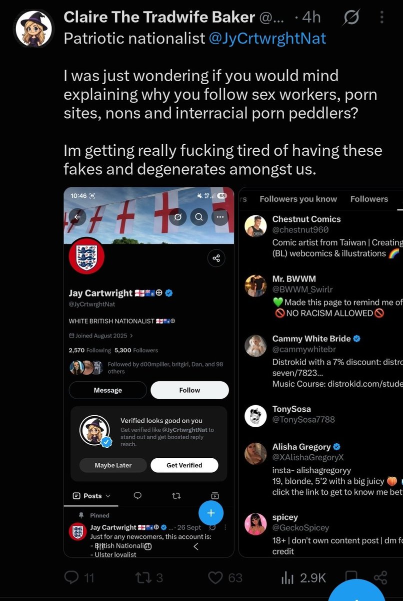 EdT778's tweet photo. God forbid a white boy have a wank whilst we're saving the white race 😭 https://t.co/zKNpEsZ1ZE