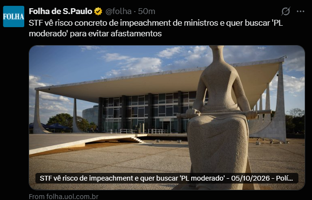 leandroruschel's tweet photo. PL "moderado"?

Esses sujeitos nos perseguem há sete anos.

Destruíram a vida de centenas de famílias de bem. Mantiveram uma cabeleireira presa por dois anos por causa de uma frase de protesto escrita a batom. Deixaram um pai de família morrer na cadeia. Submetem o líder da direita a verdadeira TORTURA, mesmo com a saúde em estado precário. Produziram centenas de exilados políticos. Instalaram um estado de exceção.

E agora querem "acordo"???

O acordo é simples: peçam para SAIR. HOJE!

O eleitor que foi às urnas ontem não aceitará que os parlamentares que ele elegeu assinem nenhum acordo que não traga a ANULAÇÃO dessas condenações políticas, o FIM DA PERSEGUIÇÃO e a saída dos responsáveis por tudo isso!