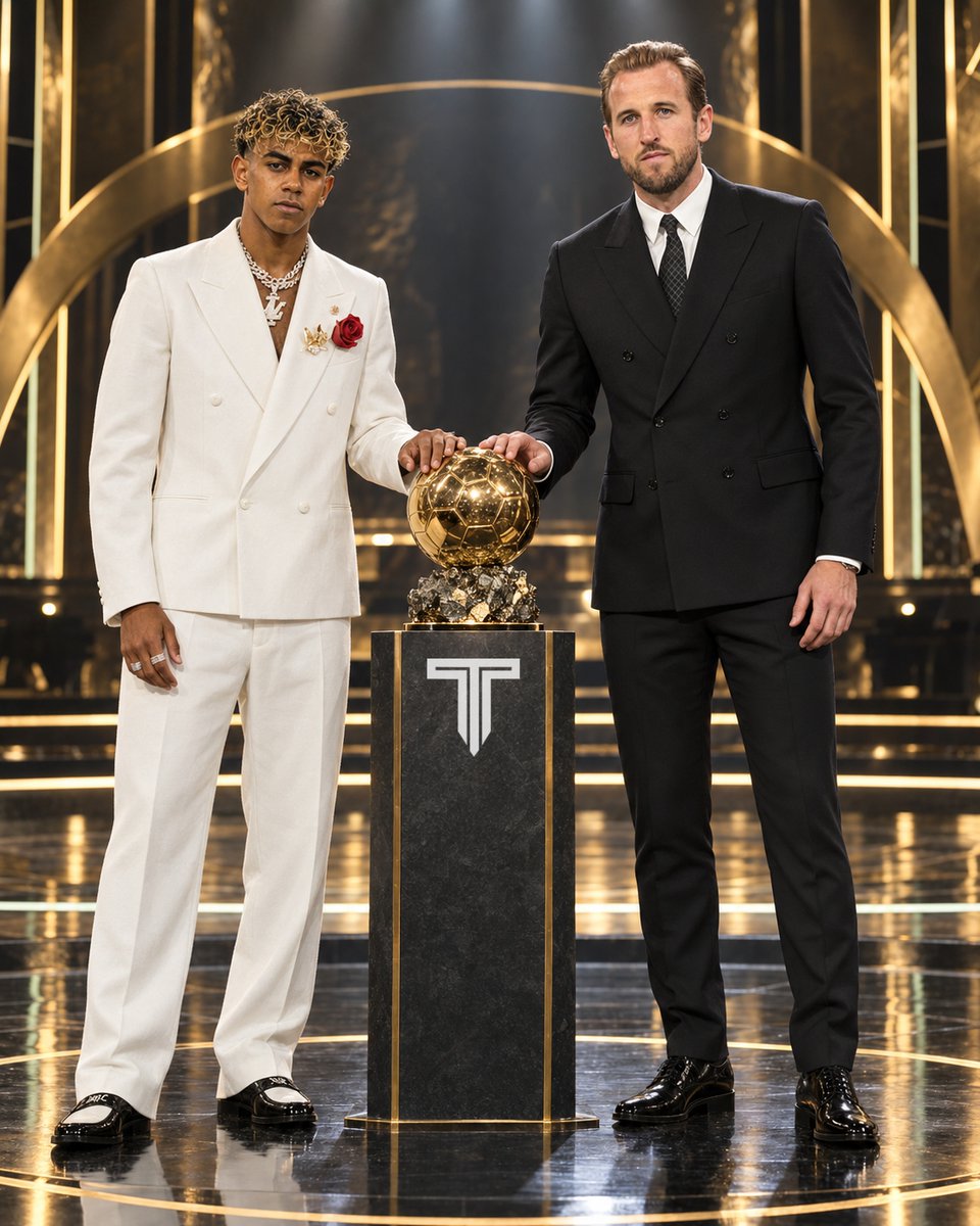 TouchlineX's tweet photo. 🚨 𝗖𝗢𝗡𝗙𝗜𝗥𝗠𝗘𝗗: Lamine Yamal and Harry Kane are the TWO leading contenders for this year’s Ballon d’Or.

The battle for the trophy will go down between ONLY THEM! ✨🏆 https://t.co/92A1KqRSJU