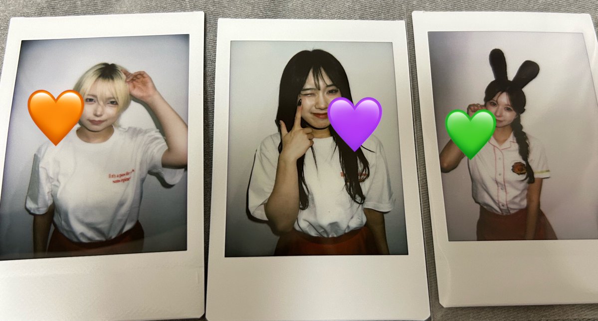 HINA__O116's tweet photo. リアロマ ランダムチェキ交換

【譲】フリラ💜🧡 ASP3💚
【求】💛（過去チェキも可）または買取

#リアロマ交換 https://t.co/vedZiAvCay