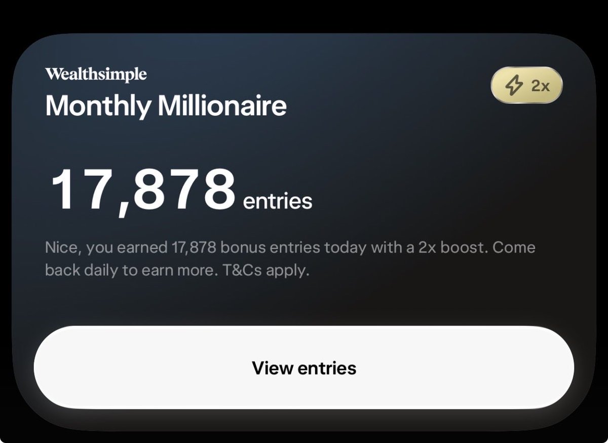 blckcptl's tweet photo. Thanks for the entries @Wealthsimple https://t.co/iJqfPuZBaf