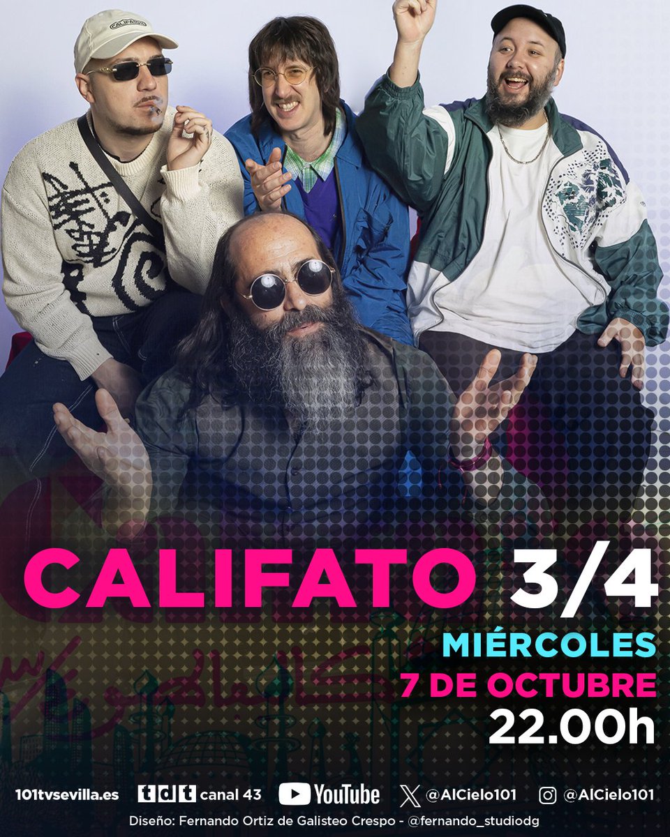AlCielo101's tweet photo. ❤️‍🔥 CALIFATO 3/4 sube AL CIELO para ofrecer a @BonoBorrero su PRIMERA ENTREVISTA en un programa cofrade.

🎶 Hablaremos de sus TEMAS COFRADES, de la DIFUSIÓN de la MÚSICA PROCESIONAL y de la SEMANA SANTA.

📺 Miércoles, 7 octubre a las 22.00h.

🌃 ¡El primer LATE NIGHT COFRADE! https://t.co/nGp4QbyMTi