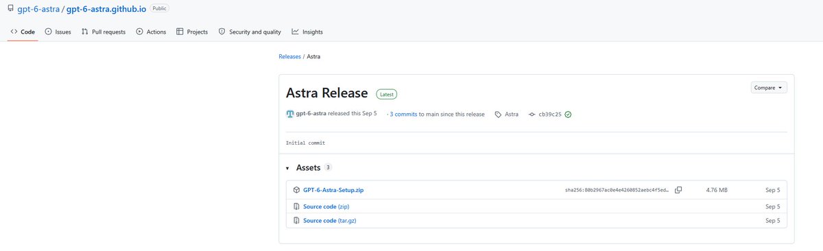 ShadowOpCode's tweet photo. hxxps://github[.]com/gpt-6-astra/gpt-6-astra.github.io/releases/tag/Astra
@malwrhunterteam @vxunderground @skocherhan @tobersotski https://t.co/cZ1njhy6be