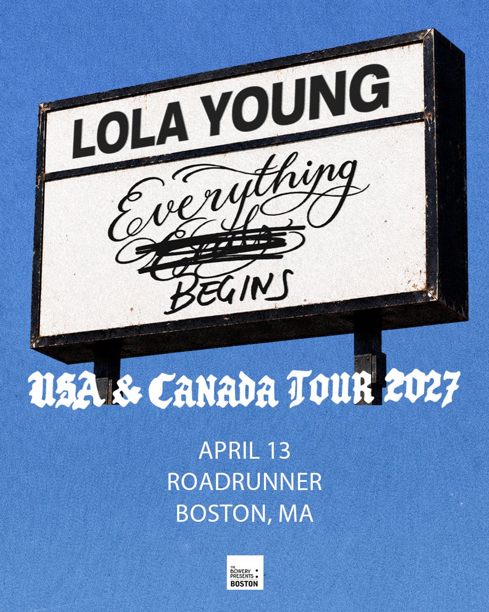 roadrunnerbos's tweet photo. JUST ANNOUNCED: Lola Young plays Roadrunner on April 13! Tickets on sale this Friday, October 9 at 10am🎫🎫>>> https://t.co/D9s24WQjqa https://t.co/hPBZMhq3O2
